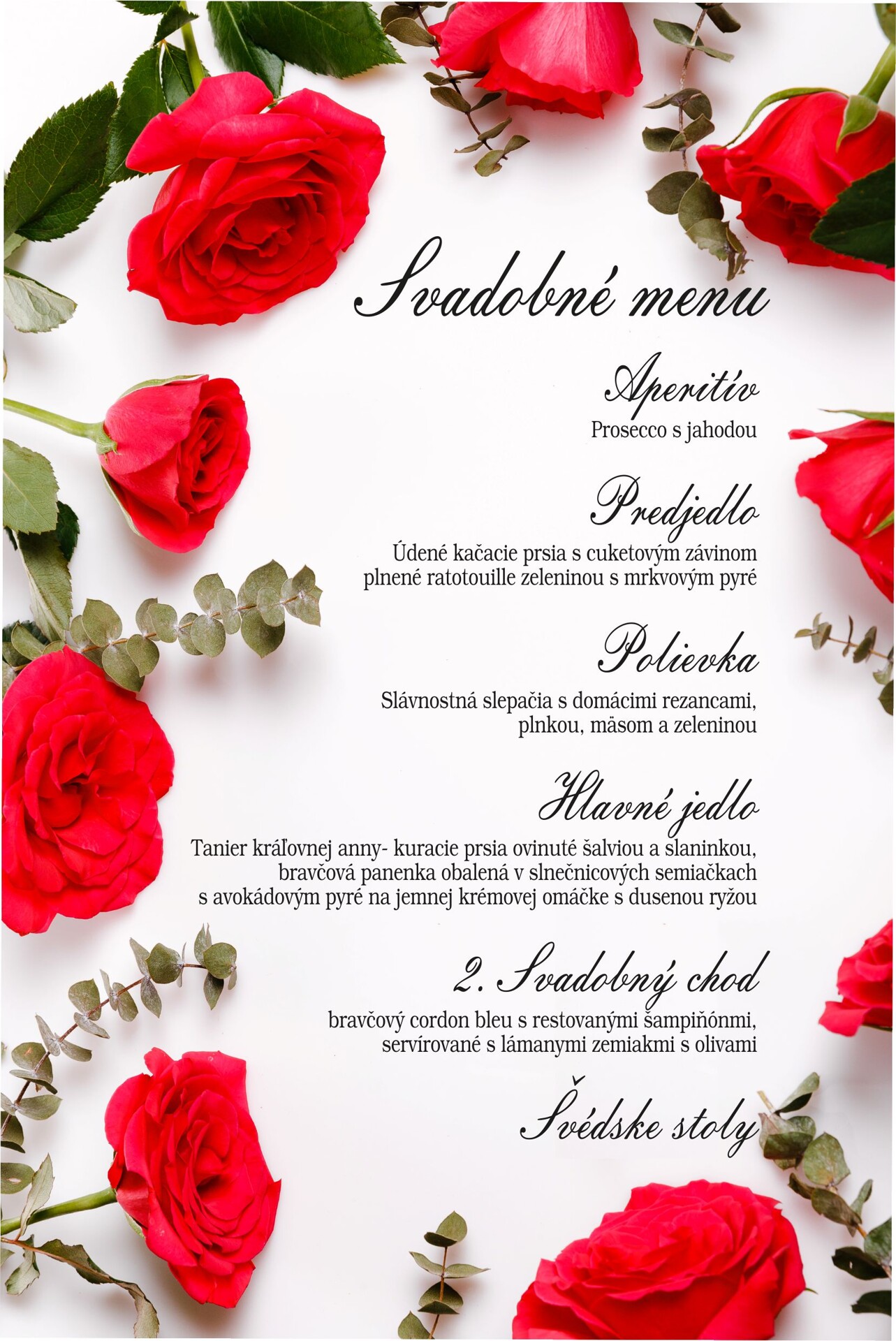 SVADOBNÉ MENU