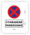 Dopravné značky  DZ 270 a DZ 531 vyhradené parkovanie na fasádu 