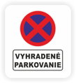 Dopravné značky  DZ 270 a DZ 531 vyhradené parkovanie na fasádu 