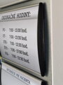 Vymeniteľná info tabuľa s menovkami 
