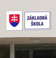 Tabule na označenie školy – 2 ks (výška tabúľ 50 alebo 60 cm) | Premium ŠZ / ZŠ