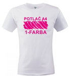 Potlač bielych a svetlofarebných tričiek v 1 farbe - A4
