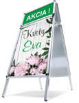 REKLAMNÉ ÁČKO &quot;WITHLOGO&quot; A1 s prídavným rámom  - PLECHOVÁ zadná stena 