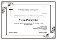 Smútočné oznámenie č. 17
