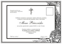 Smútočné oznámenie č. 21