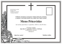 Smútočné oznámenie č. 23