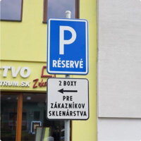 Značka vyhradené parkovanie 