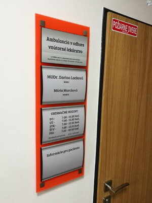 Vymeniteľná info tabuľa s menovkami &quot;Prominent TA1 &quot;