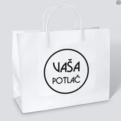 Reklamná taška na šírku Craft s potlačou, rozmer 250 x 190 x 90 mm