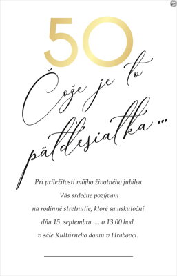 Jubilejné oznámenie č. 6