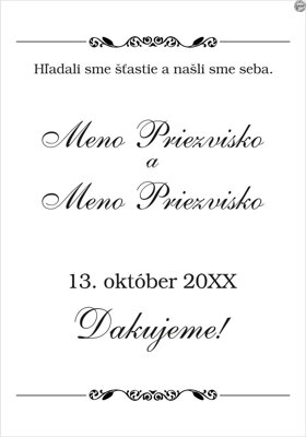 Svadobná etiketa č. 7