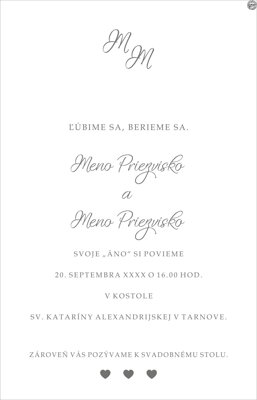 Svadobné oznámenie č. 19