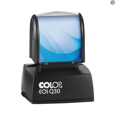 Pečiatka COLOP EOS Q 30 s textom.