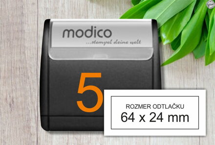 Pečiatka MODICO 5 s textom