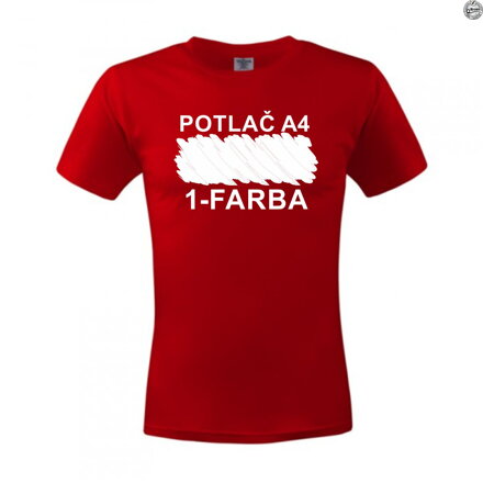 Potlač čiernych a tmavo farebných tričiek v 1 farbe - A4