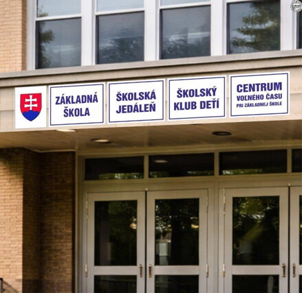 Tabule na označenie školy – sada 5 ks (výška tabúľ 50 alebo 60 cm) | Premium ŠZ / ZŠ / ŠJ / ŠKD / CVČ