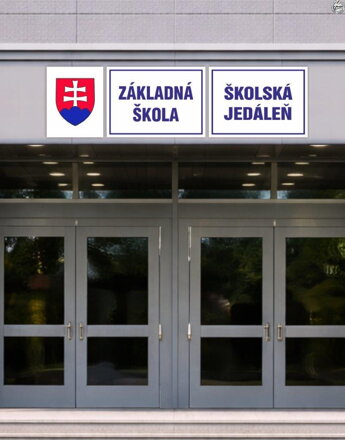 Tabule na označenie školy – sada 3 ks (výška tabúľ 50 alebo 60 cm) | Premium ŠZ / ZŠ / ŠJ
