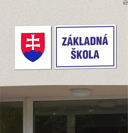 Tabule na označenie školy – 2 ks (výška tabúľ 50 alebo 60 cm) | Premium ŠZ / ZŠ