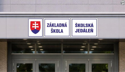 Tabule na označenie školy 2 ks - 70 X 50 cm a  1 ks - 40 x 50 cm  "Premium  ŠZ / ZŠ / ŠJ"