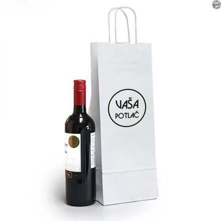 Reklamná taška na víno Craft s potlačou - rozmer 100 x 400 x 100 mm