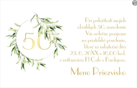 Jubilejné oznámenie č. 50