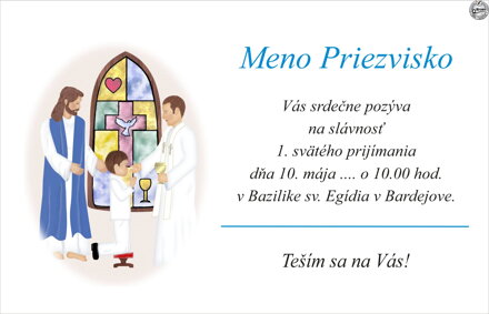 Oznámenie na 1. sv. prijímanie č. 3