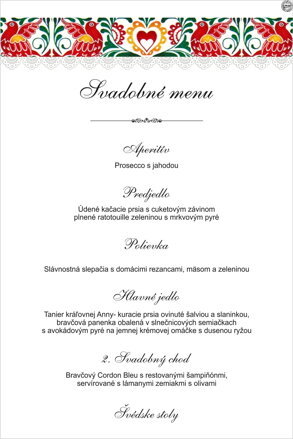 Svadobné menu č. 8