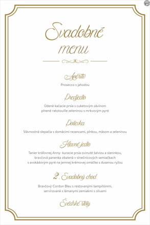 Svadobné menu č. 21