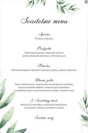 Svadobné menu č. 18