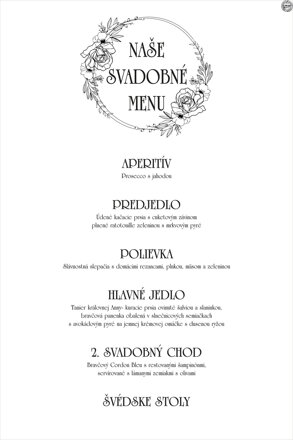 Svadobné menu č. 15