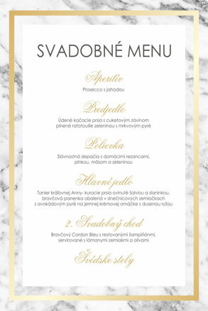 Svadobné menu č. 3