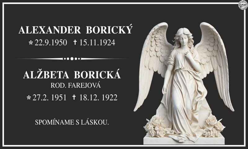 Náhrobná tabuľa z hliníkového kompozitu 50 x 30 cm - vzor č. 23