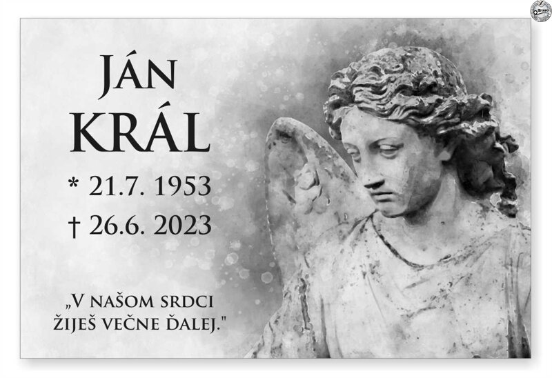 Náhrobná tabuľa z hliníkového kompozitu 50 x 33 cm - vzor č. 24