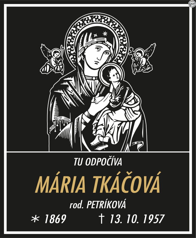 Náhrobné tabule z hliníkového kompozitu 37 x 45 cm s obrázkom Márie