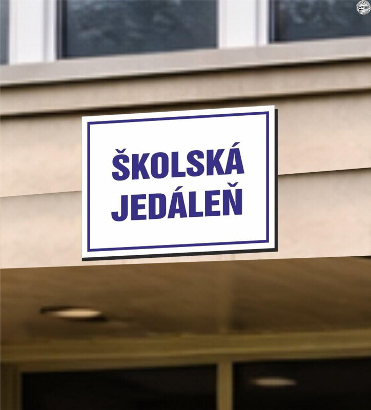 Tabuľa na označenie školy – ŠKOLSKÁ JEDÁLEŇ  (70 × 50 cm / 85 × 60 cm) | Premium