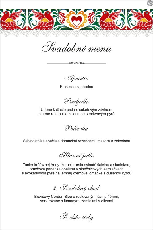 Svadobné menu č. 8