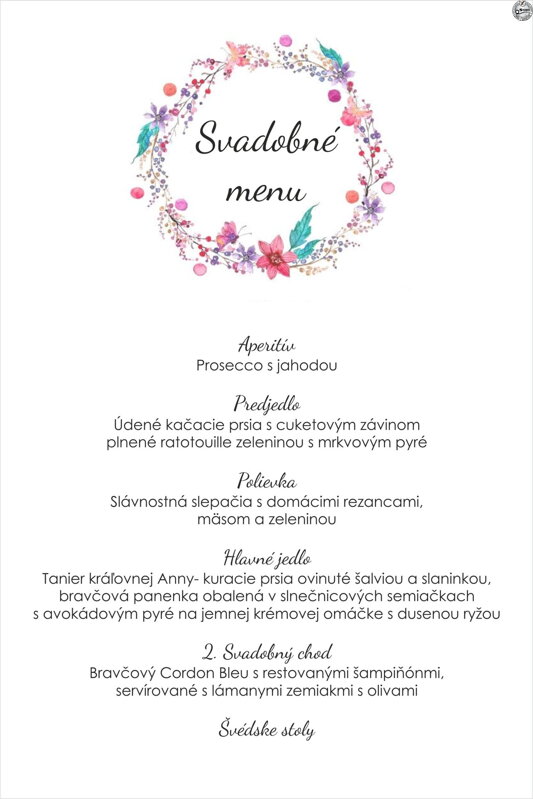 Svadobné menu č. 20