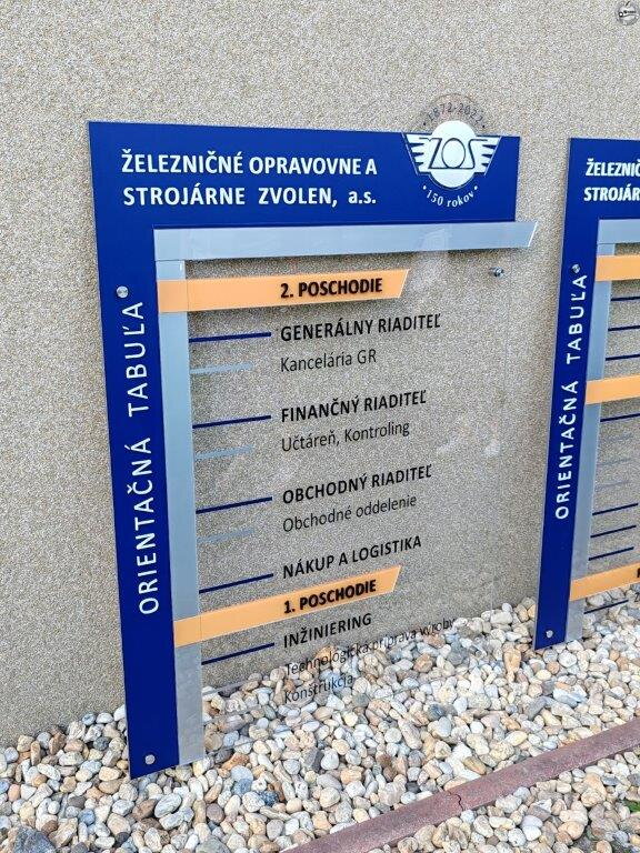 Výroba orientačnej a informačnej reprezentačnej tabule na stenu podľa Vašej požiadavky. 