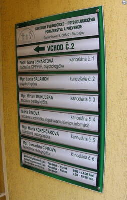 Výroba vymeniteľnej orient. tabule &quot;Prominent HL 11&quot;