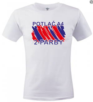Potlač bielych a svetlofarebných tričiek v 2 farbách - A4