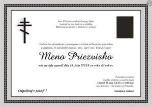 Smútočné oznámenie č. 16