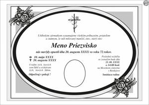 Smútočné oznámenie č. 5