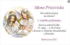 Oznámenie na 1. sv. prijímanie č. 5