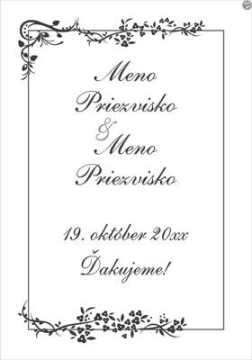 Svadobná etiketa č. 17