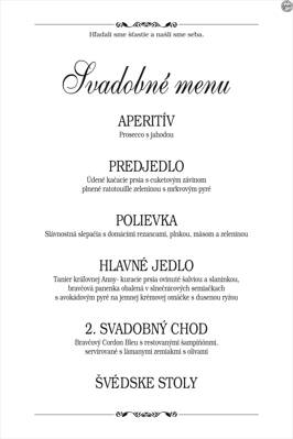 Svadobné menu č. 7