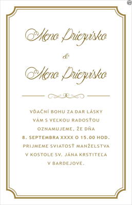 Svadobné oznámenie č. 21