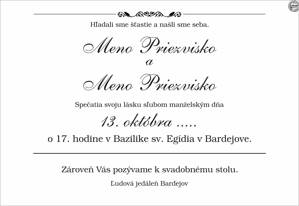 Svadobné oznámenie č. 7