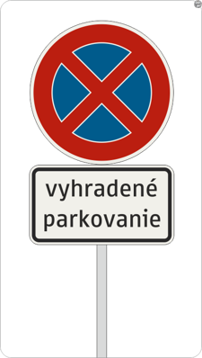 Dopravná značka DZ 270  a DZ 531 - vyhradené parkovanie bez uvedenia EČV